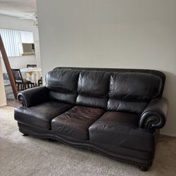 Real Leather Sofa Set 