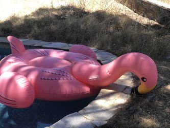 Flamingo Raft for Pool, River, Beach, No Holes Just Needs Air