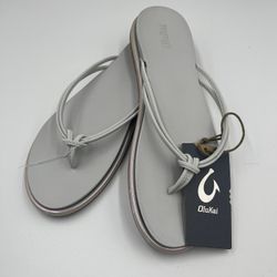 New Olukai ALA Flip Flop Iridescent Vapor Women’s Gray/pink Size 10 NWT