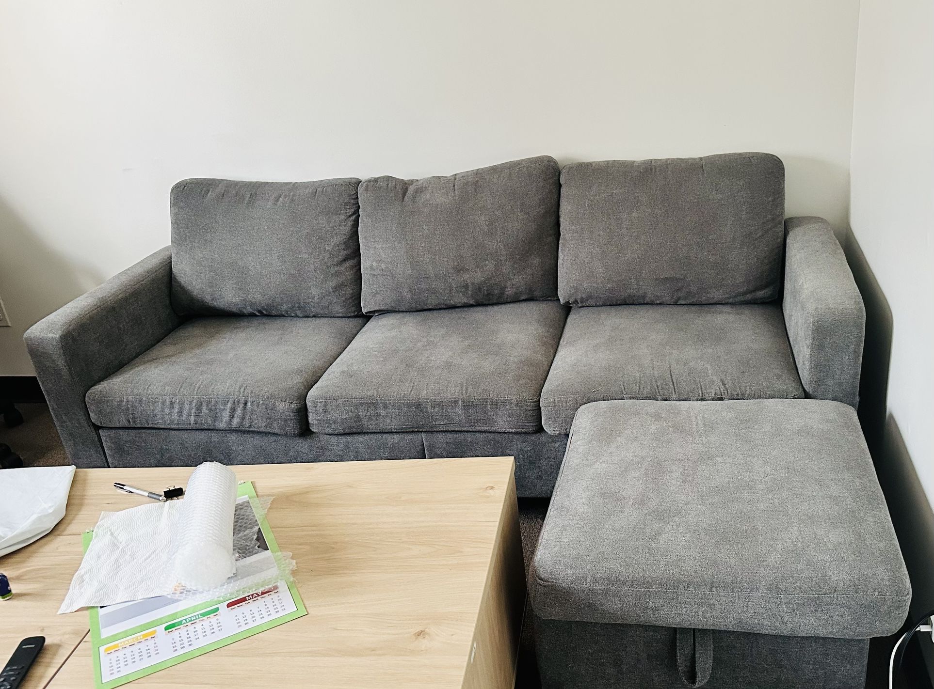 Comfy 3-Seater Sofa with ottoman – Great Condition