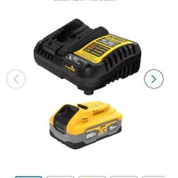 DEWALT XR POWERSTACK 20 -Volt 1 -Pack Lithium-ion ( 5 Ah Battery and Charger ) New In Box