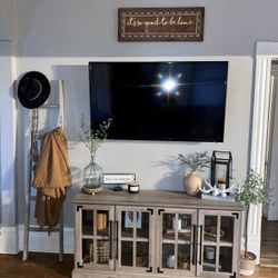Wood/Glass Console Table
