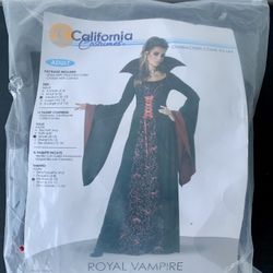 Deluxe Royal Vampiress Adult Halloween Costume SIZE MED Vampire