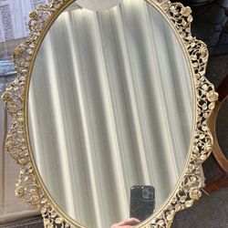 Antique mirror tray