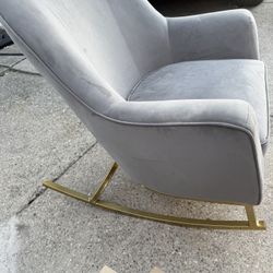 Suede Rocking Chair 