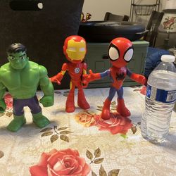 SpiderMan Iornman Hulk 