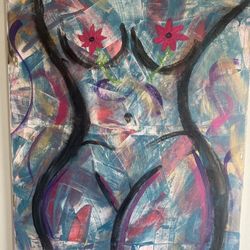 24x30 Feminine Beauty On Canvas Painting 