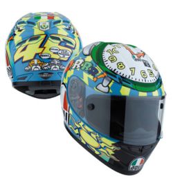 Pre Owned Good Last 3 Photos AGV K-3 Wake Up Valentino Rossi Full Face Helmet & Dust Bag Size Medium 57-58