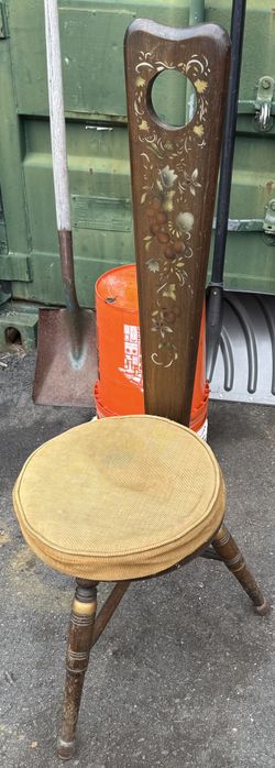 Antique Hitchcock 3 Legged Spinning/Pouting/TimeOut Stool 