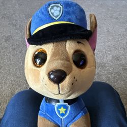  Chase A Paw Patrol Pup Plush By TY 10 Inches Tall 