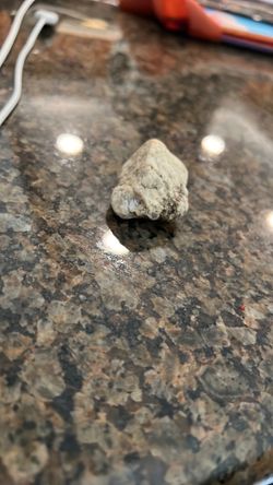 White quartz rock with silver