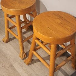 Extra Large, Solid Oak, Bar Stools