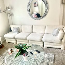 Cream 5 pc sectional
