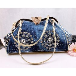 Bag Lady 2024 Fashion Rhinestone Bag Woven Clip Bag Women'S Trendy Crossbody Shoulder Bag Handbag