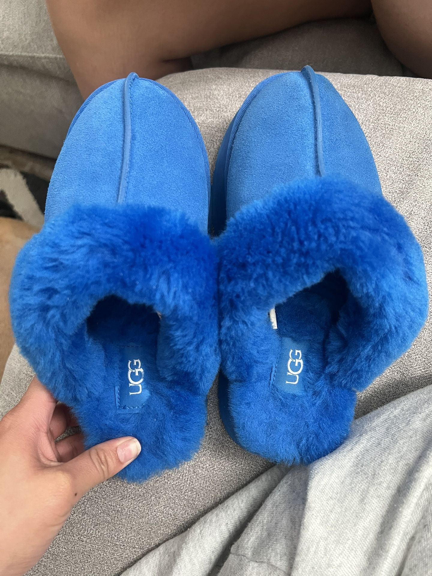 Blue Ugg Platform Slipper