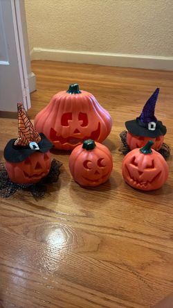 Halloween Jack-O-Lantern Decoration Set of 4