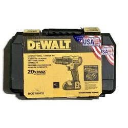 Dewalt DCD780C2 20v Max Li-Ion Compact Drill/Driver Kit (1.5 Ah)