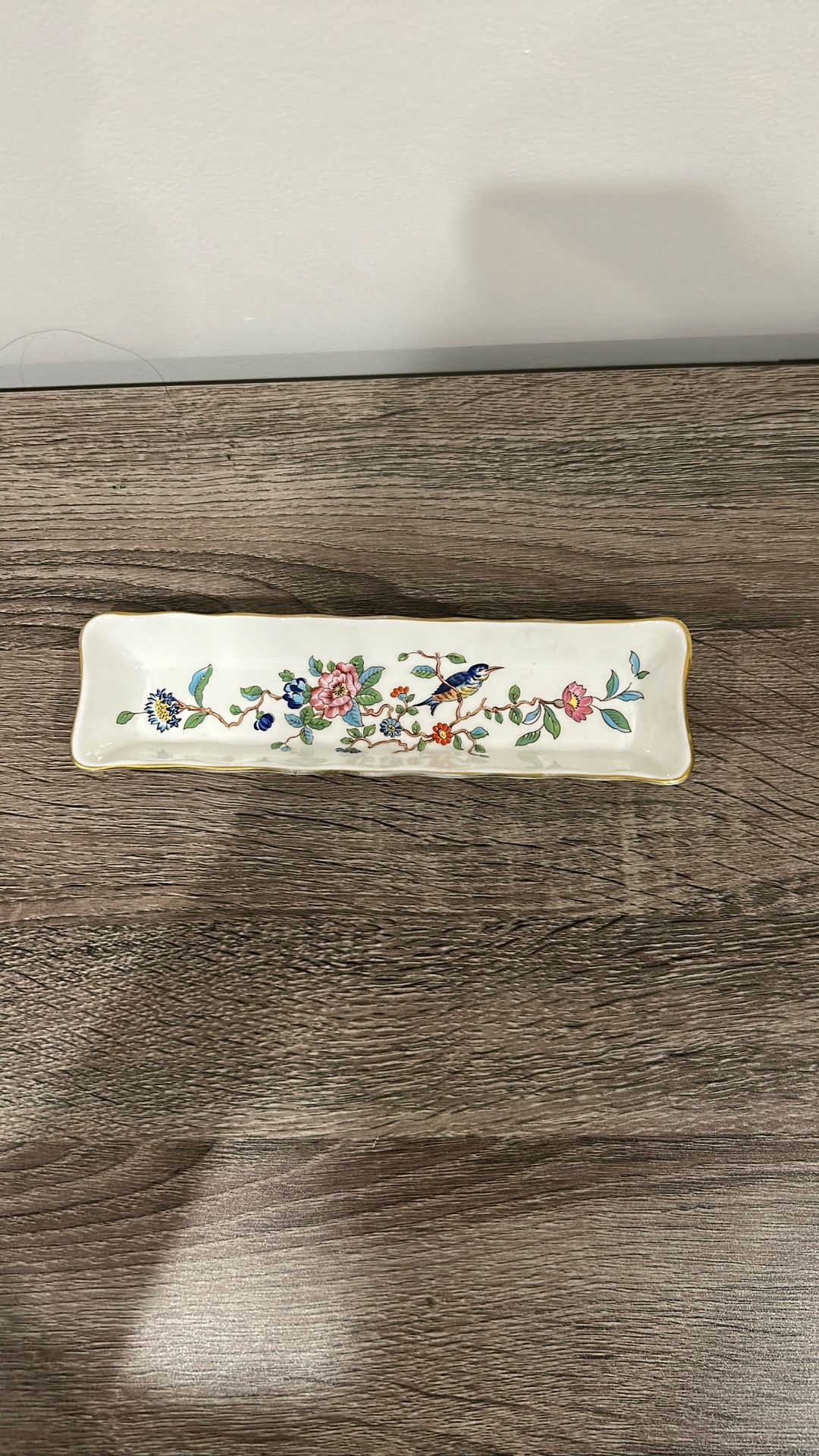 Vintage And Rare Aynsley Pembroke English Bone China Floral Pattern Mint Tray, England