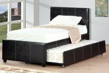 Twin/Twin Leather Trundle Bed New
