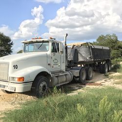 International tractor and end dump