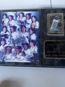 Dodgers 1999 Team Plaque Eric Karros Card