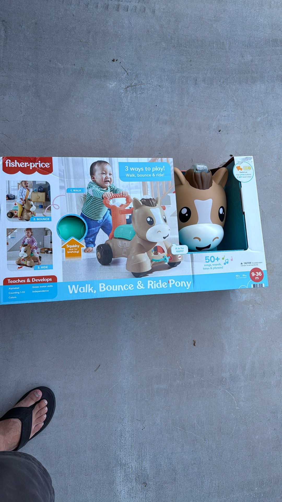 Fisher Price Walk Bounce Ride Pony New In Box