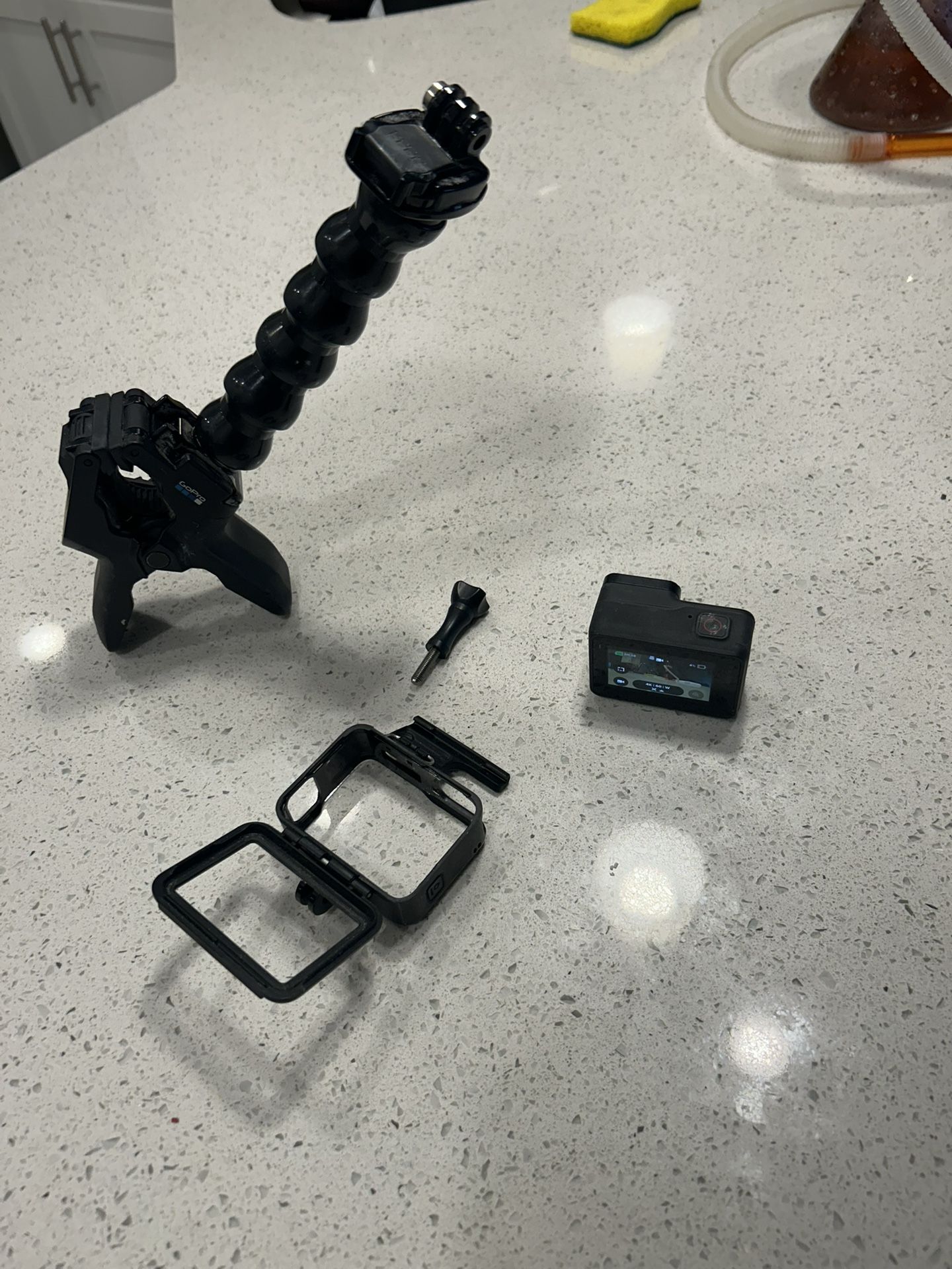 GoPro Hero 7 Black with wall clamp