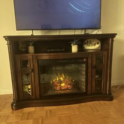 Entertainment Center With Fire Place