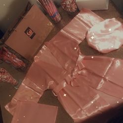 Satin Robe And Bonnet 