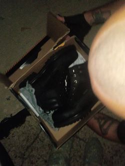 Eurostar Black Lace-Up Leather Boots