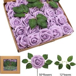 Light purple rose flowers