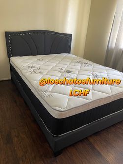 New Queen size bed frame with mattress