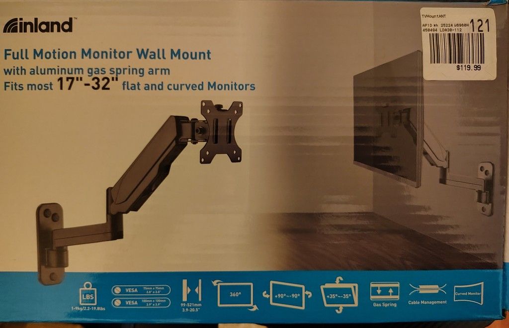 Full Motion Monitor Wall Mount