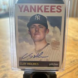 Clay Holmes Topps Archives Auto On Card!