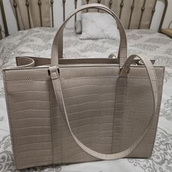ALDO Croc Embossed Tote Bag – Taupe –New