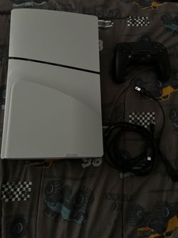 PS5 Slim With Black Controller