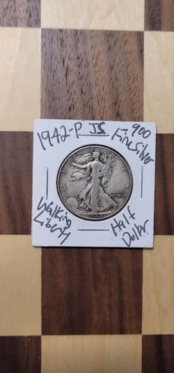1942 walking Liberty Silver Half Dollar  90% Silver