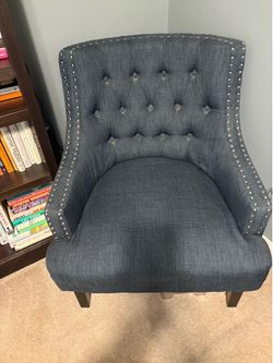 Navy blue arm chair