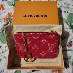 Small Red Keychain Pouch