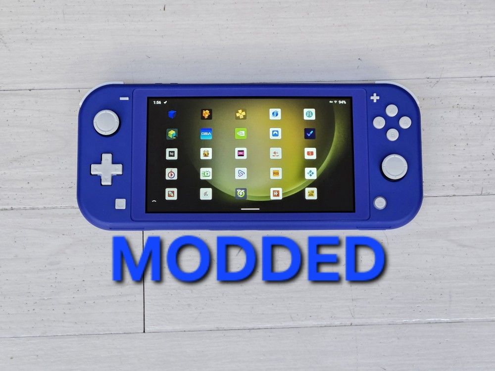 NINTENDO SWITCH LITE 1TB MOD WITH 200 GAMES + 10000 RETROS 