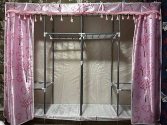 Canvas Wardrobe,Portable Wardrobe Shelves for Bedroom,Foldable Clothes