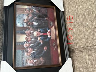 3 Framed Presidential Portraits of Trump