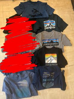 Patagonia back graphic tshirt bundle size small 50/50 cotton and polyester mix