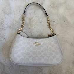 Coach Teri Shoulder Bag - Gold/White/Chalk