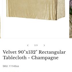 Champagne Rectangular Tablecloth 