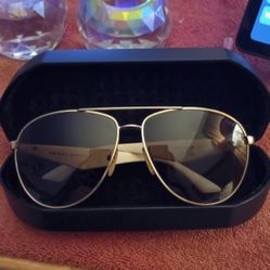 Prada Gold Aviator Sunglasses
