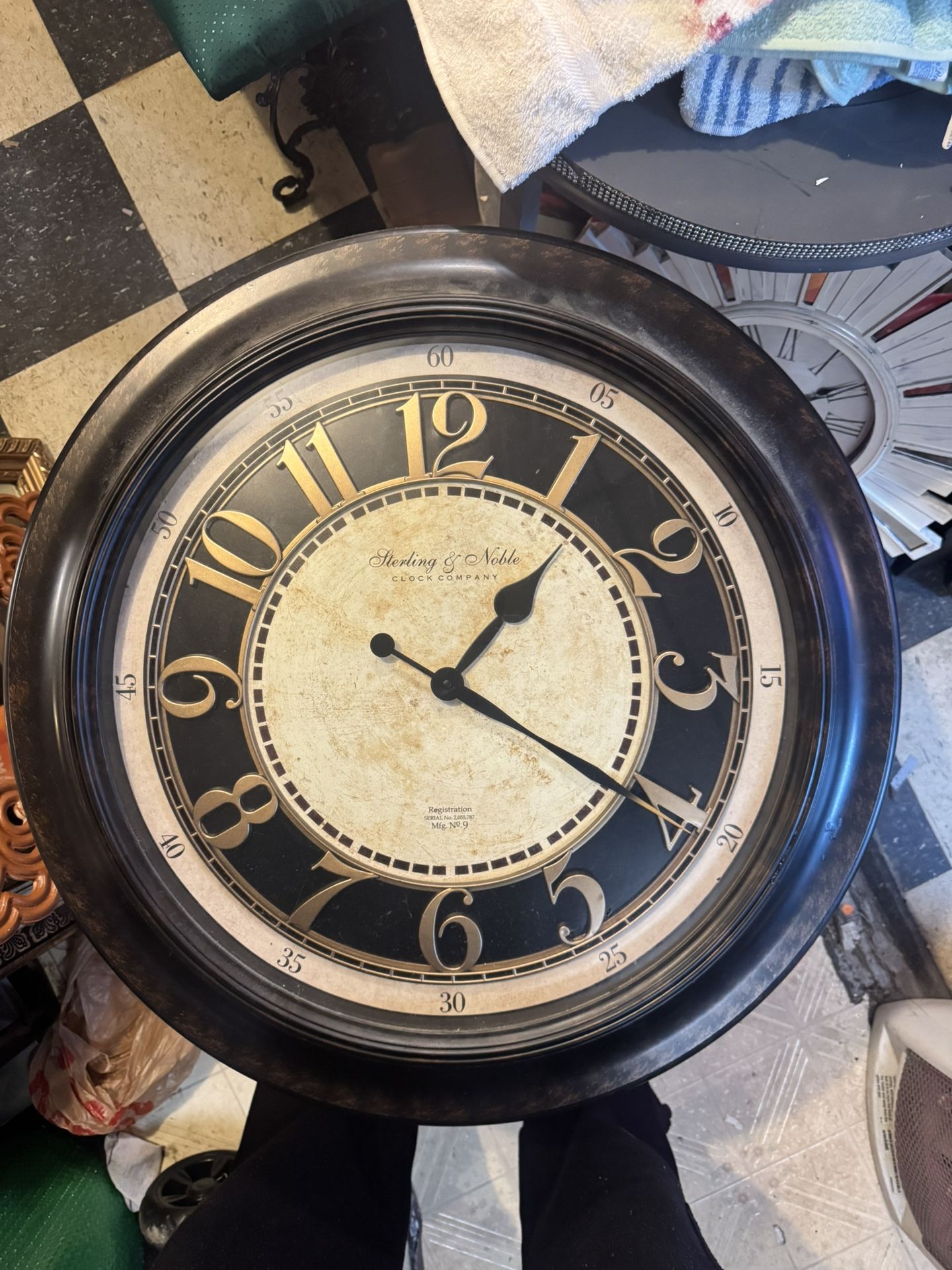 Sterling & Noble wall clock.