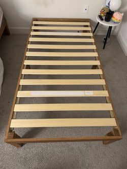 Mellow Naturalista Classic 12-Inch Solid Wood Platform Bed | Wooden Slats, No Box Spring Needed, Easy Assembly | Twin, Natural Pine