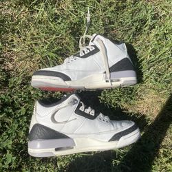 Jordan 3 cement grey size 6/5