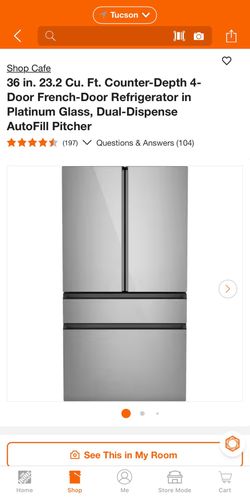 Brand New GE CAFÉ 36 in. 23.2 Cu. Ft. Counter-Depth 4-Door French-Door Refrigerator